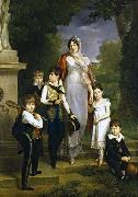 Portrait de la marechale Lannes et ses enfants